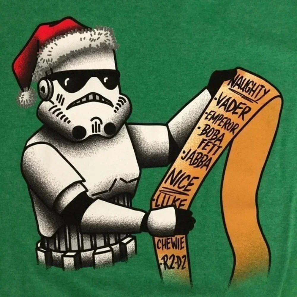 NWT Men’s Star Wars Stormtrooper Christmas List T-Shirt - Picture 3 of 5